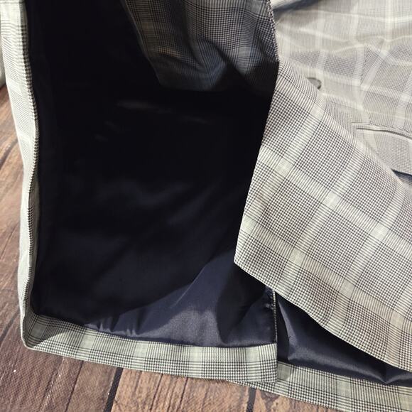 J.Crew Blazer Women 2 Gray Devon Plaid Tollegno 1900 Italian Stretch Wool Blend - Picture 10 of 12